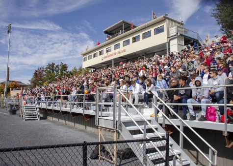 The stands were packed as spectators watched the Eagles dominate Ferrum in the second half.