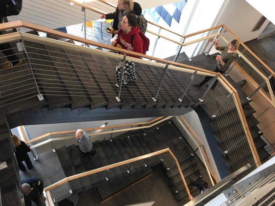 The first floor of the new Learning Commons houses Library Services, IT, the Writing Center, Tutoring and Career Services, while the terrace level features Smitty’s Cafe, which serves various food and beverage items.