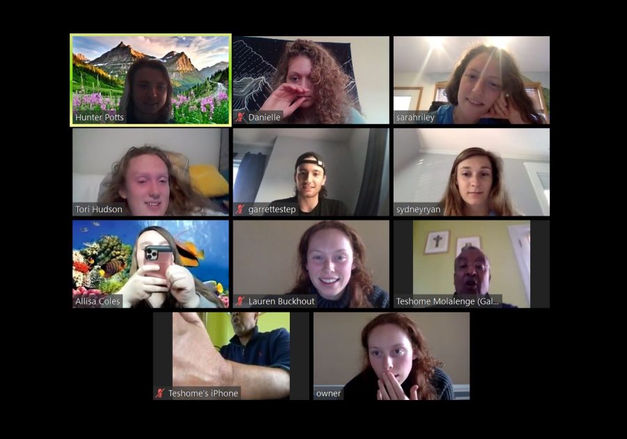 During the Zoom meeting, attendees discussed how they are staying positive amid the nationwide quarantines and finding happiness in nature.