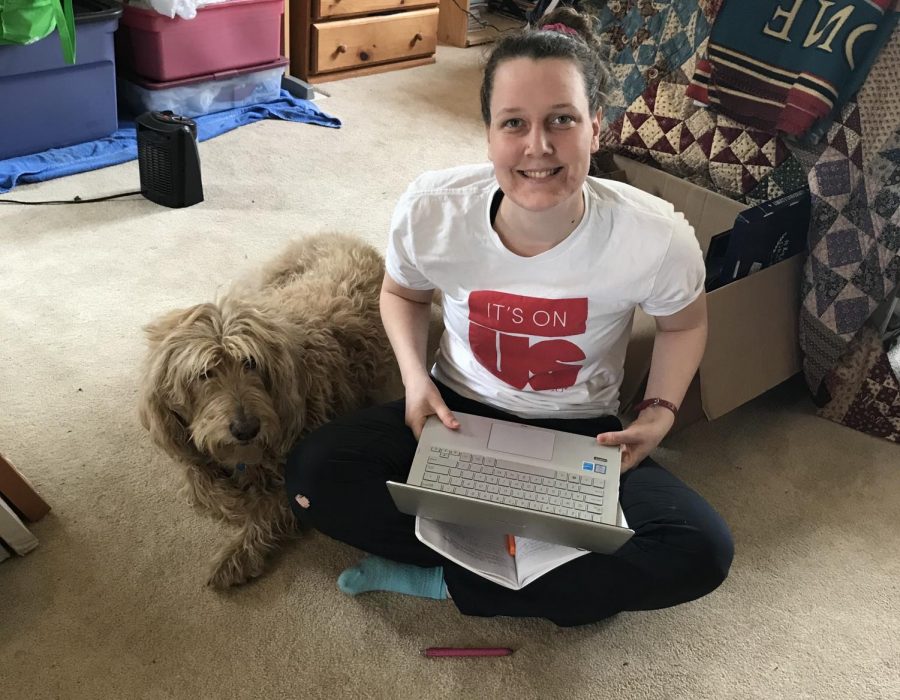 Annie belongs to junior Racheal King. King said that her dog helps her get a break from doing school work and go outside for walks.