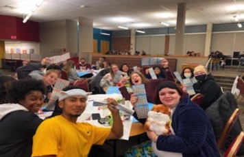 Students playing Bingo in the KCC