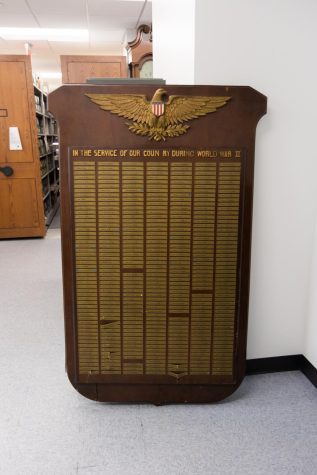 Bridgewater College's Service Honor Board, frontal view