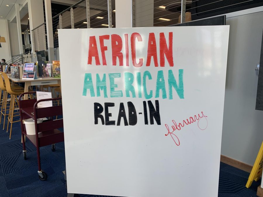 African+American+Read-in+for+Black+History+Month+in+the+BC+Forrer+Learning+Commons.