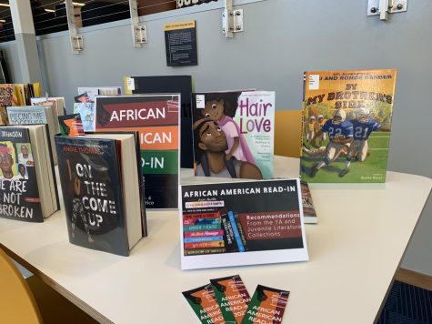 African American Read-in for Black History Month in the BC Forrer Learning Commons.