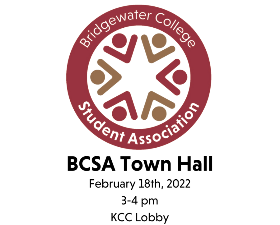 BCSA+Town+Hall+poster+with+date+February+18th+from+3+to+4+PM+in+the+KCC+lobby.
