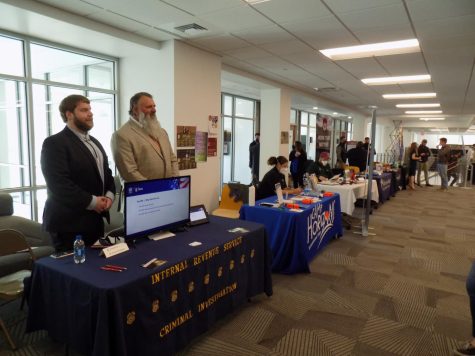 Students were advised before the event to print multiple copies of their resume to give to employers at the event.