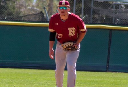 Senior Brett Tharp scored the only run for the Eagles in Wednesday's game against the Hornets of Shenandoah University.