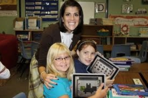 Associate Professor of Education Jennie Carr in 2011 with sophomore Emily Wylie