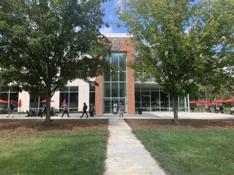 The front tower of the Forrer Learning Commons.