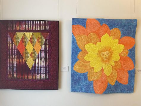 From the “Let the Sun Shine In!” exhibit, these two quilts are meant to represent the healing and recovery process from the Covid-19 pandemic