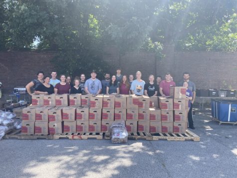 Along with an organization called Youth Works, we helped the Refugee Center in Louisville, Kentucky stock boxes of food for refugees they formally housed in the summer of 2022