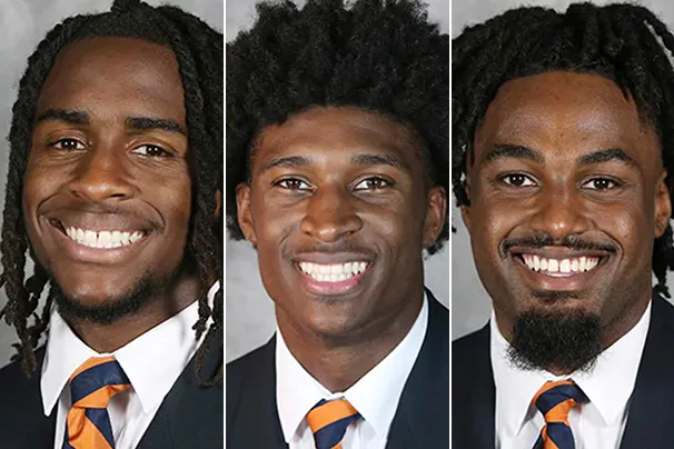 UVA football players Devin Chandler, Lavel Davis Jr. and D’Sean Perry