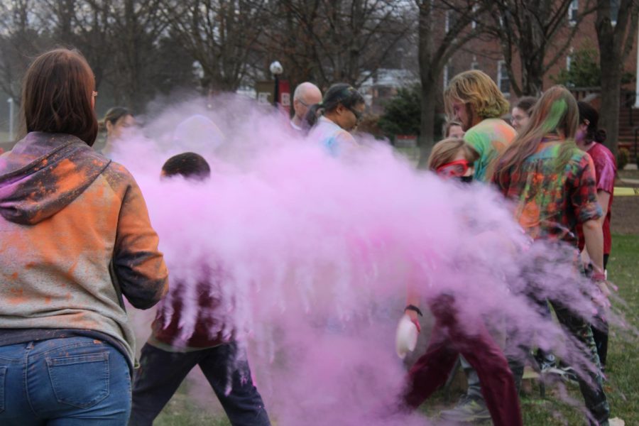 Some students believe that Bridgewater should continue to host the Festival of Colors, because it acts as a destresser.