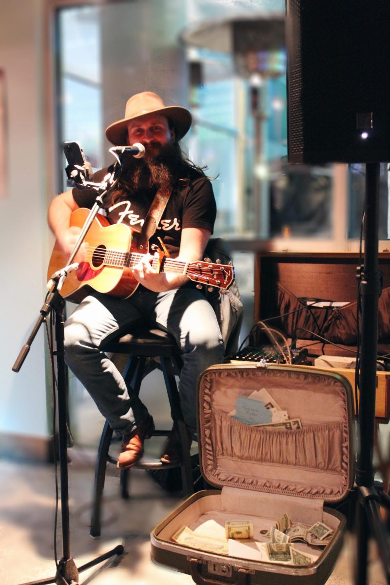 Josh Davidson performs at Magnolia’s Taco and Tequila Bar. Davidson can be seen at many local venues around the area playing a variety of genres at his shows.