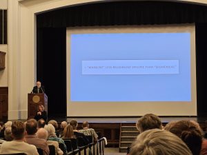 Dr. David Hollinger lectures on the rise in power of evangelical Protestants within the religious conservative movement. Here, Hollinger teaches that “mainline” should be replaced with “ecumenical” when describing non-evangelical Protestants.