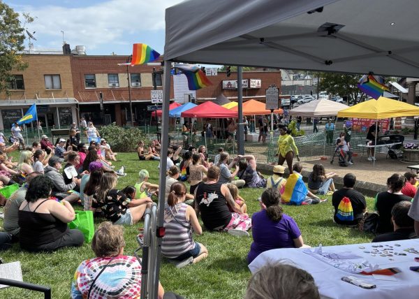 Coco Montrese performs for an audience at Shenandoah Valley Pride. SVPA’s Pride event showcases LGBTQ+ culture, as seen through the drag queens and kings. 