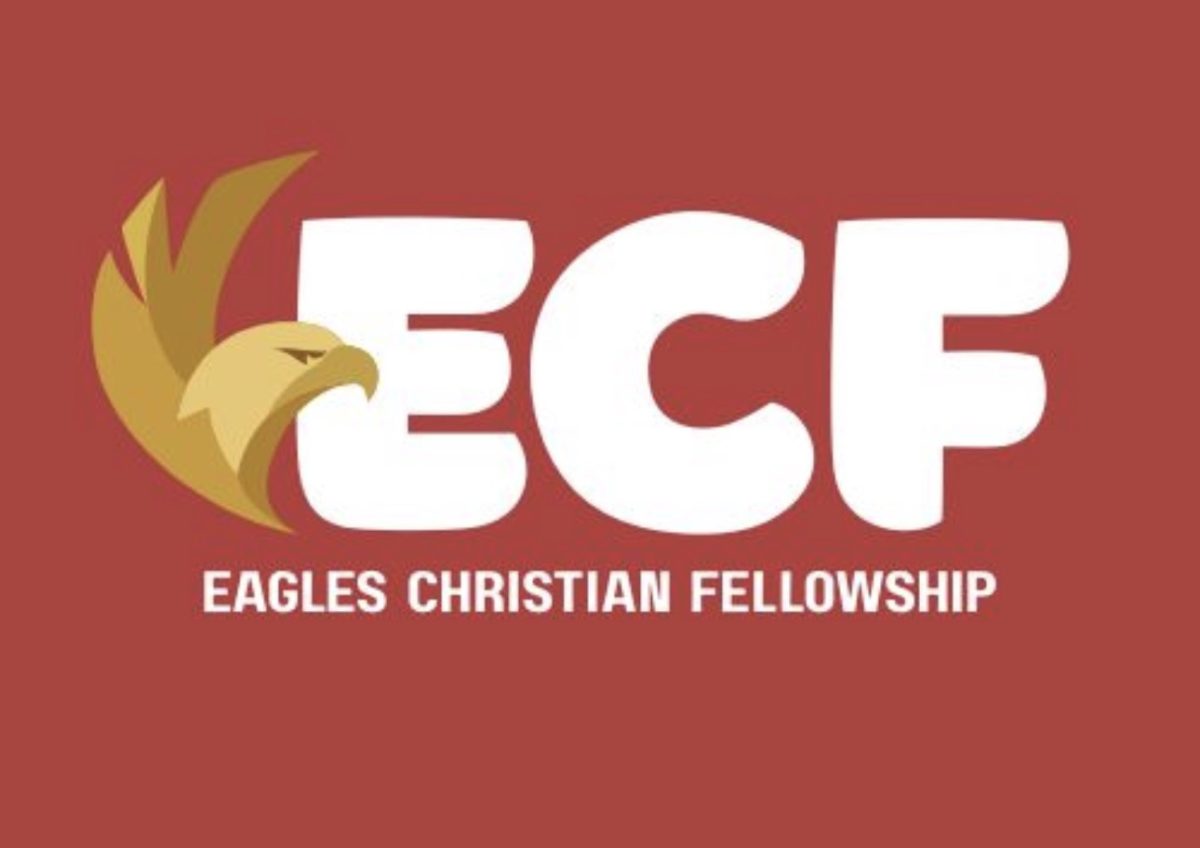Eagles Christian Fellowship logo. This is used to represent the club across their social media platforms. Graphic created by Mckenna Curry. 