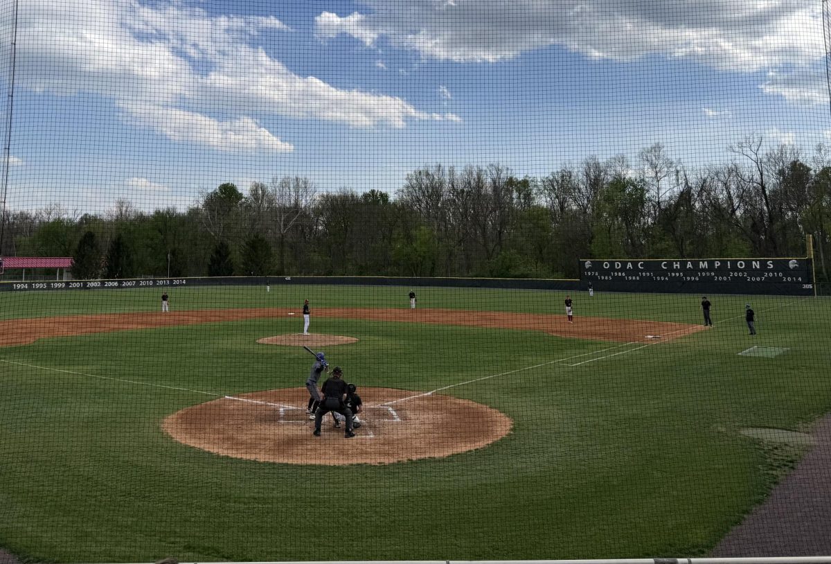 Bridgewater College's Jaden Isidro pitching to Marymount University’s Ryan Cuadros. Both teams set the tone early, scoring in the first inning.